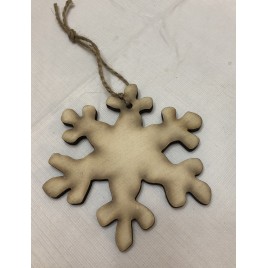 Snowflake Wood Handmade Christmas Ornament 