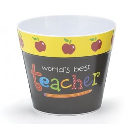 Teacher Gifts  0485303 Worlds Best Teacher Pot Cover 