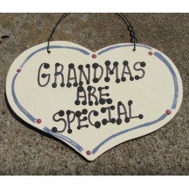 1000 - Grandmas Are Special wood Heart