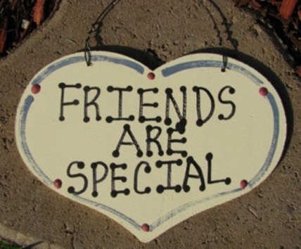 1005 Friends Are Special wood heart     