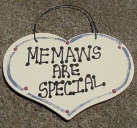 MeMaws Are Special 1007  Large Wood Heart  