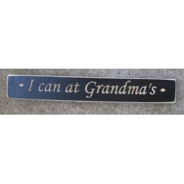 1021BLK I can at Grandma's engraved wood block 