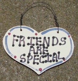  1025 - Friends Are Special  smalll wood Heart 