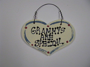  1027 -Grammys Are Special  smalll wood Heart 