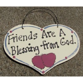 1030F - Friends Are  a Blessing from God wood sign