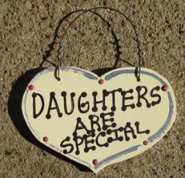  1026D - Daughters Are Special  smalll wood Heart 