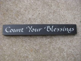 Primitive Decor 10524G - Count Your Blessings Sign 