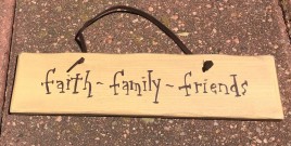 1076CP-Faith Family Friends wood sign 