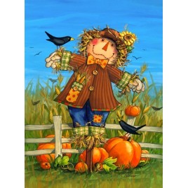 Fall Scarecrow Garden Flag 11210SGF - October Scarecrow 