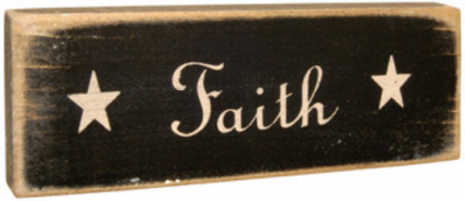 Primitive Wood Block 12566 -  Black Faith 