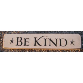 12BK Be Kind engraved wood block 