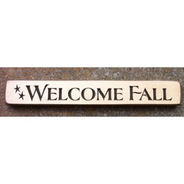 12CRWF - Welcome Fall engraved wood block 