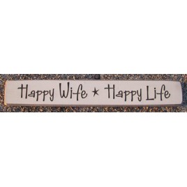 12HWHL-Happy Live Happy Wife Wood engraved block 