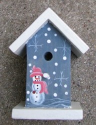 131BSBH - Blue Snowman Birdhouse