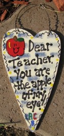 1431 - Dear Teacher Checkered You are the Apple of my eye 