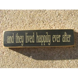 1495  And They Lived Happily ever after wood block 