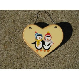 1600F Penguin wood heart 