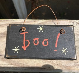 2001B - Boo wood sign 
