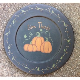 Give Thanks Primitive Wood Plate 202-122 