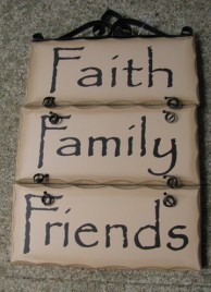 2392FFF-Faith Family Friends Wood Sign 