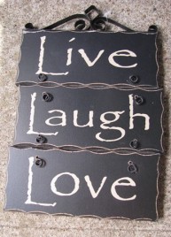 2392LLL-Love Live Laugh wood sign 