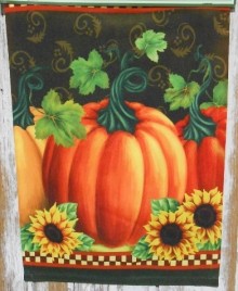 2408 Pumpkin Sunflower Garden Flag 