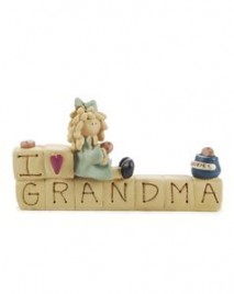 26862-I love Grandma resin block 