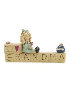 26862-I love Grandma resin block 