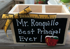  Teacher Gifts  2729DC  Mrs. Dalton Best Principal Ever! Supply Wood Box