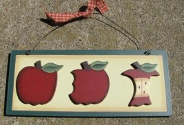 Wood 281 Apple Plaque  