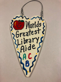 Library Aide 3038  Teacher Gifts Worlds Greatest  Library Aide
