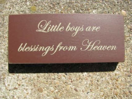 31431LB Little Boys Are  Blessing from Heaven Wood Block 
