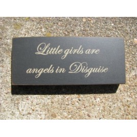 31431LG- Little Girls are Angels in Disguise Wood Block 