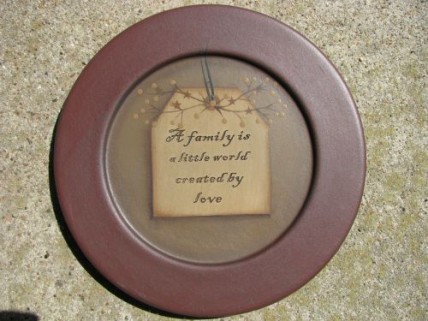 31571A - A Family is a little world created by love wood plate 