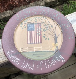 31662S-Sweet Land of Liberty wood plate