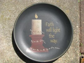 Primitive Wood Plate 32009 - Faith will Light the Way