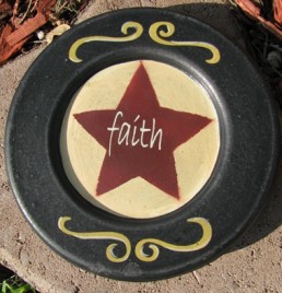 32156H - Faith Wood Plate 