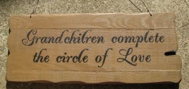 32295G Grandchildren Complete the Circle of Love wood sign