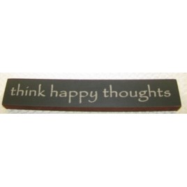 32321TB - Think Happy Thoughts mini wood block 