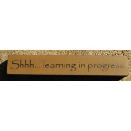 32322SG-Shh...Learning in Progress mini wood block 