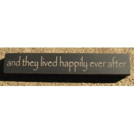 32324TB-And they Live Happily ever after MINI wood block 