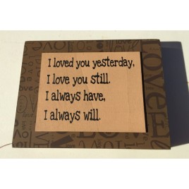 Primitive Wood Box Sign - 32509L - I Love You 