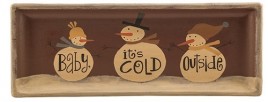 Wood Plate 32844C - Baby It's Cold Outside
