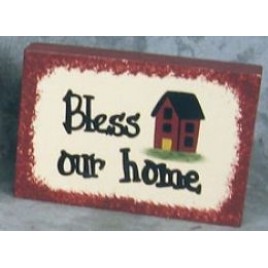 35111BOH-Bless Our House wood Block 