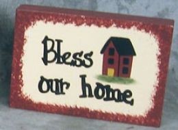 35111BOH-Bless Our House wood Block 