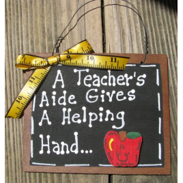 Teacher Gifts 38 Teacher AIde Helping Hand Wood Slate