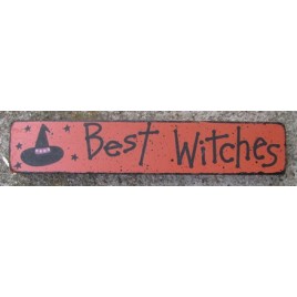 39018bw - Best Witches  mini Wood Block 