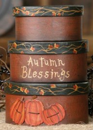  3B1232bm - Autumn Blessings set of 3 boxes pumpkins 