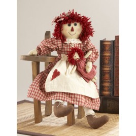 41568-Red Doll Raggedy Girl with doll 