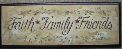 45135FFF - Faith Family Friends wood sign 